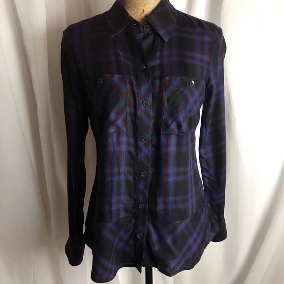 Cabi Check Moody Plaid Peplum Top, *READ ALL - Picture 2 of 9